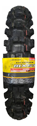 Cubierta Trasera Dunlop Minicross Mx53 80 / 100 - 12 - Cuo
