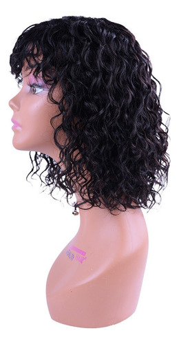 Peruca De Cabelo Humano Natural Com Onda De Água De 35cm