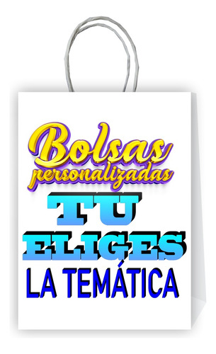 Pack 17 Bolsas Personalizada  Cumpleaños Todas Las Temáticas