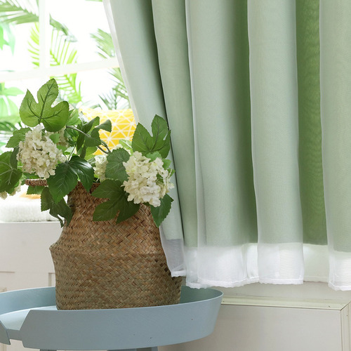 Cortina Opaca De Doble Capa Para Ventana De Dormitorio