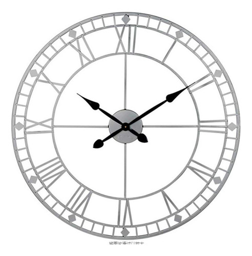 Reloj De Pared Romano Redondo Negro De Estilo Europeo De Hie