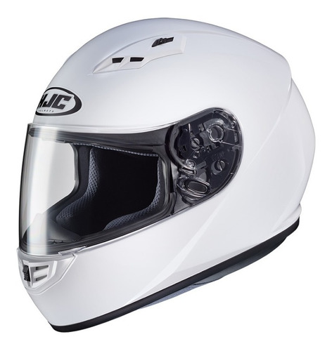 Casco Para Moto Integral Hjc-15 Blanco Solid Mujer Hombre