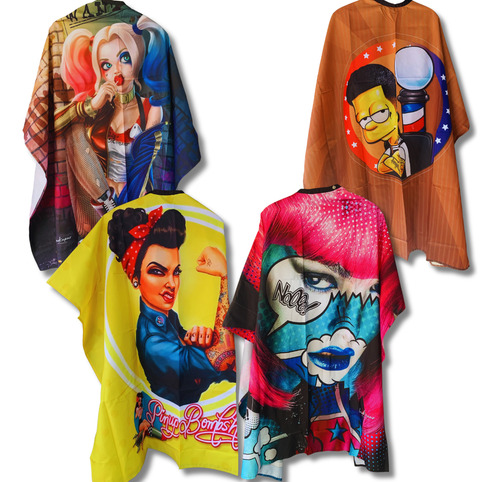 Capas Batas Peluquerias Con Botones Las Kapas Diseños Mujer Barbera