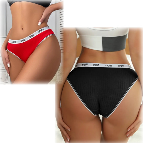 Conjunto De Bragas Tanga Algodón Puro Para Mujer 6 Piezas