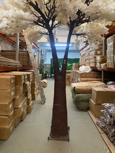 Árvore Artificial Grande Cerejeira Branca Decoração Com 3m