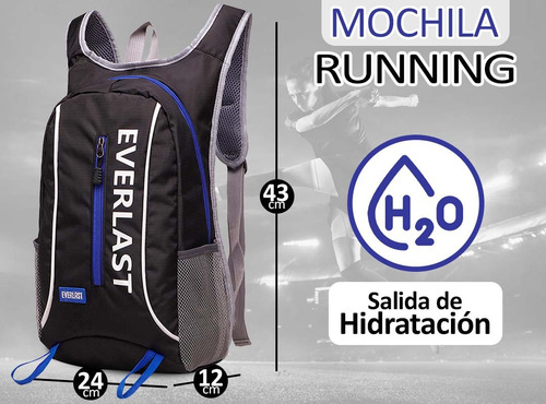 Imagen 2 de 10 de Mochila Everlast Original Trekking Running Bicicleta Viaje!!