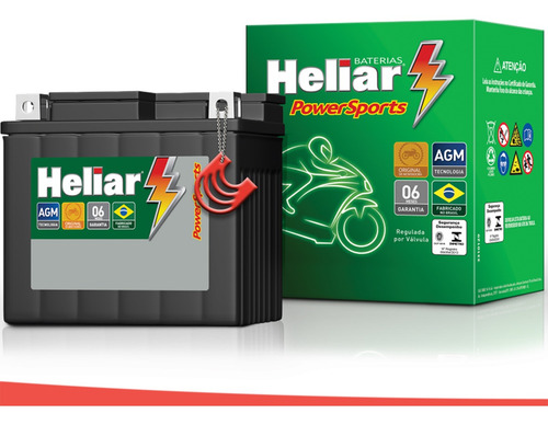 Imagem 4 de 5 de Heliar Bateria Htz6 5ah Fazer 150 Cg Titan Xre300 Bros