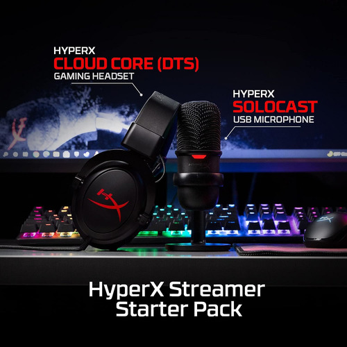 Hyperx ® Starter Pack Cloud Core Audífonos Gamer Y Micrófono