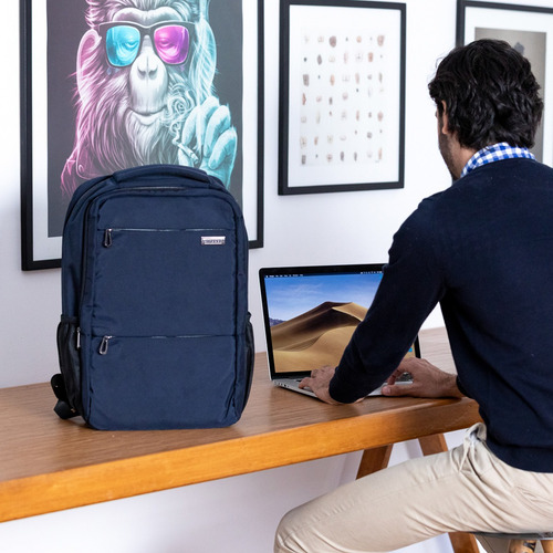 Mochila Airpack Executive Azul Laptop Y Msi