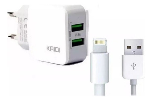 Carregador Rapido 12w Kaidi Lightning Para IOS Usb Kd-301a