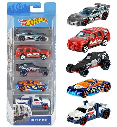 Hot Wheels Set 5 Autitos Surtidos Flames Speedblur Hottruck