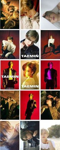 Juego 15 Posters Taemin Want Shinee Kpop Coreano 2 Versiones