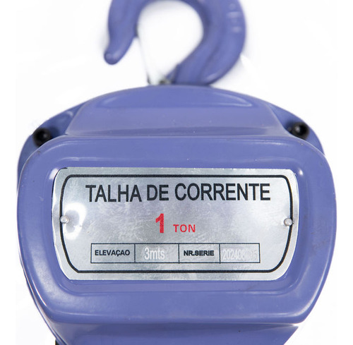 Talha Manual De Corrente Freio Duplo 1t Carga Elevação 5m