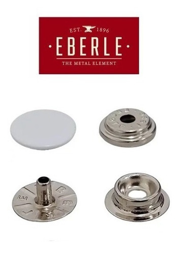 Botão Pressão Eberle 7150/80  Branco * Cx  200 Conjuntos