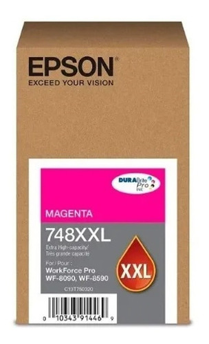 Cartucho Epson T748 748 T748xxl Magent Original Wf 6090 6590