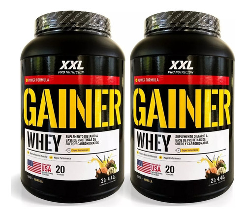 Gainer Xxl Pro Nutrition Ganador Peso 2 Kg X 2 Unidades