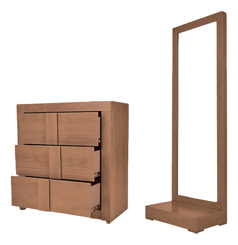 Recamara King Size Jazz 5 Piezas Roble Këssa Muebles
