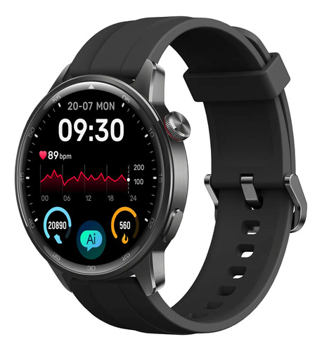Bateria Amoled de 20 dias Ip68 preta Realme Watch S2 1,43"