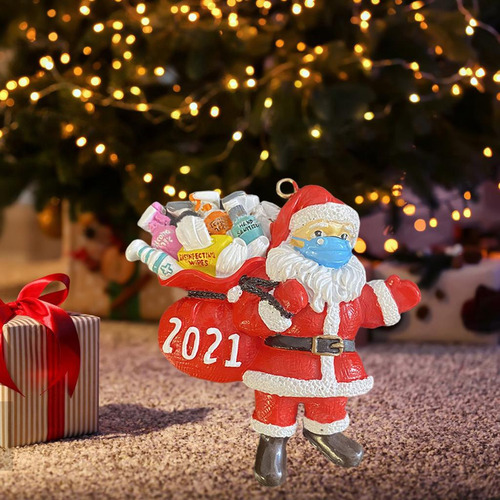 Adornos De Santa Claus, Santa Wear Mascarilla Santa Estilo 1