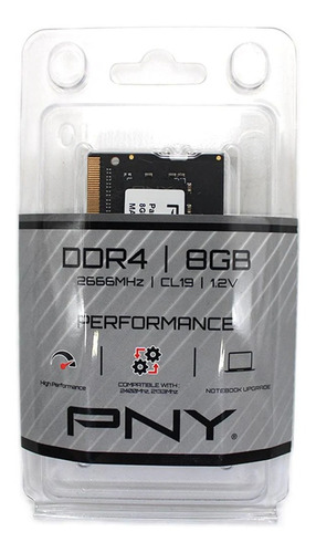 Memória Notebook 8gb Ddr4 2666 Mhz Pny Sodimm Mn8gsd42666bl