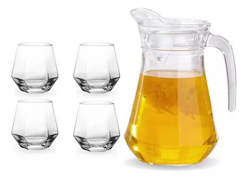 Glaver's Conjunto de 4 copos de vidro – Maçom original italiano autêntico  feito à mão – elegante conjunto de copos transparentes de 590 ml para  bebidas refrescantes e chá gelado.