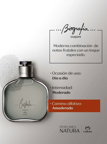 Perfume Masculino Edt Biografía Inspire Natura - Lvdm | Envío gratis