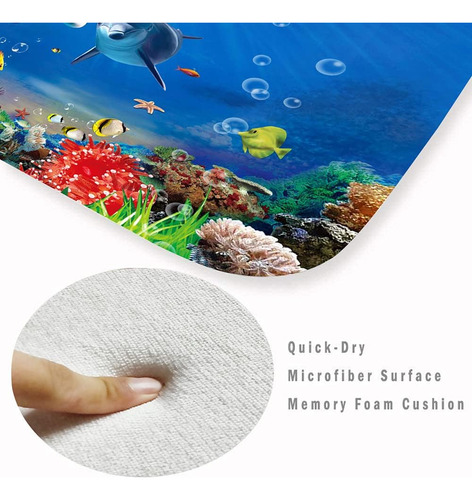 Carpeta De Baño De Memoria De Dolfín Azul Azul De Dolfín De