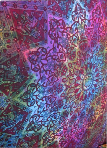 Tapiz De Mandala Indio Para Colgar En La Pared Con Forma De