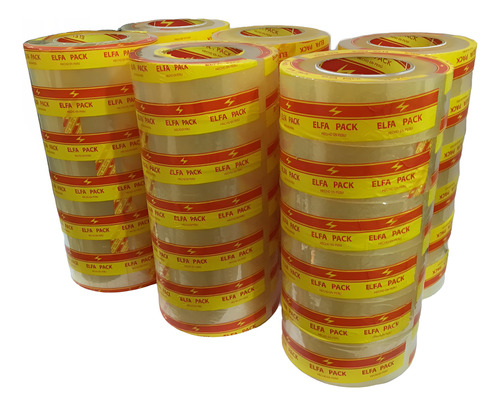 Paquete 06 Rollos Cinta Embalaje 400 Metros Transparente