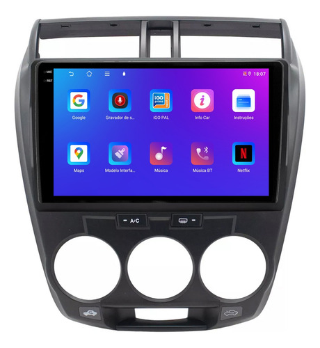 Multimidia City 09/14 9p Android Carplay 4/64gb + Ré