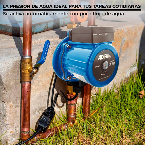 Bomba Presurizadora Automática 1/6 Hp 140 W Adir 1503 127v