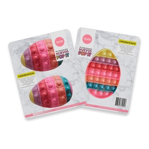 Set X 2 Moldes Para Chocolate Huevos Pop It Parpen