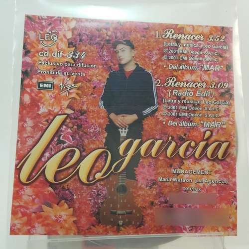 Leo Garcia - Renacer - Cd Single - Ex