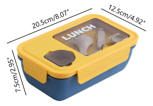 Ch- Recipiente Portátil Para Comida Bento Con Compartimento