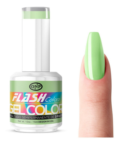 Esmaltes Semipermanentes Gnp 15ml Vegano, 21 Free, Hema Free Color 429 Mint Ice Cream