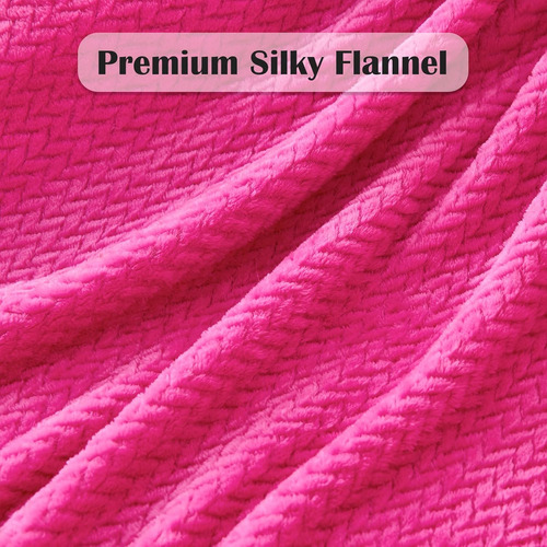 Manta Microfibra Suave Estampado Hojas Rosa - 127cm X 152cm