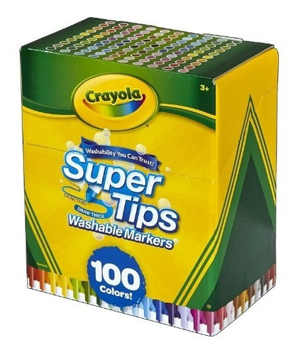 Caja De 100 Marcadores Lavables Crayola Super Tips