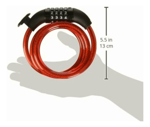 Hermex Cb-10c, Candado De Cable Con Combinación, 10 Mm X