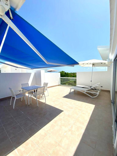 Apartamento Disponible Para Alquiler Con Línea Blanca, Dentro De La Comunida- Punta Cana Village