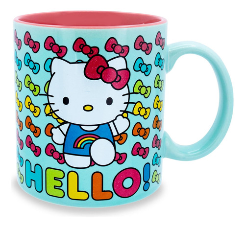 Taza De Cerámica Sanrio Hello Kitty Hello Rainbows | Para 20