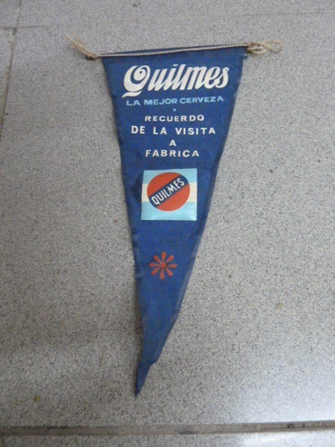 Banderín De Quilmes Cerveza Recuerdo De Visita A Fabrica