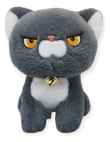 Peluche Gato Refunfuñon Gris Gde Ranizzima