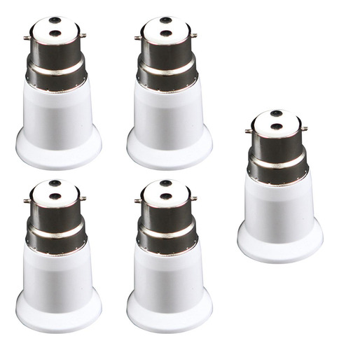 5x B22 A E27 Adaptador De Enchufe De Luz Soporte Adaptador