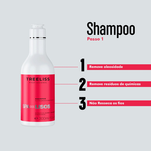 Kit Spa Dos Lisos Hidratação 3 Passos 0,9kg Treeliss