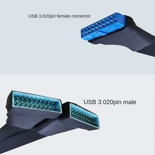 Be Placa-mãe Usb 3.0 19 Pinos Cabeçalho 1to2 Extensão