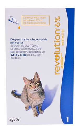 Antipulgas Para Gato Revolution Pipeta 2.6-7.5kilos