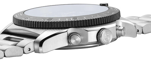 Reloj De Pulsera Luminox Para Hombre Plateado Xs.3144 Color del bisel Negro Color del fondo Azul