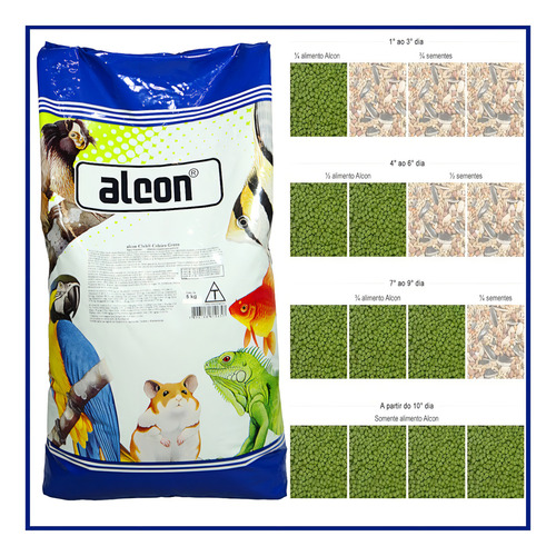Alcon Club Coleiro Green Super Premium 5kg Kit Com 3