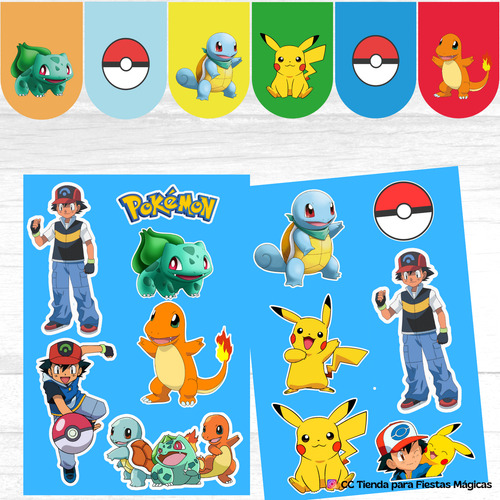 Kit Imprimible Personalizado Pokémon Pikachu Ash Cumpleaños