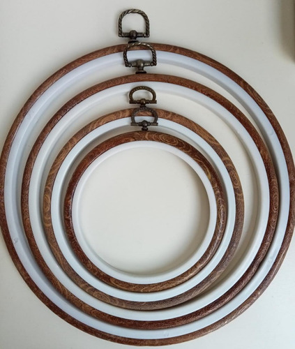 1 Aro Para Bordar Imitación Madera 25 Cm, Alta Calidad